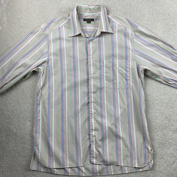Ermenegildo Zegna Men's Striped Button Front Dress Shirt Size Large - Picture 4 of 16